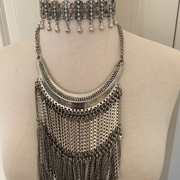 Silver Statement Necklace - Picture 5 of 8